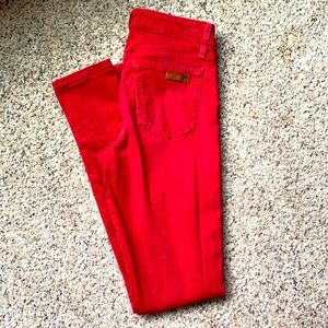 Joe’s Red Skinny Jeans Size 28